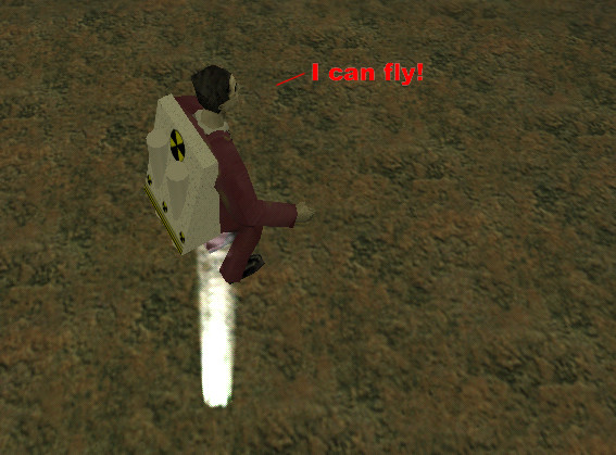 Whee! A screenshot of the jetpack in action!