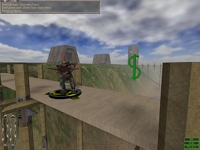 13 - Correctly sized cash which the player can pick up